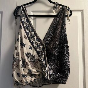 Free people silk bandana top